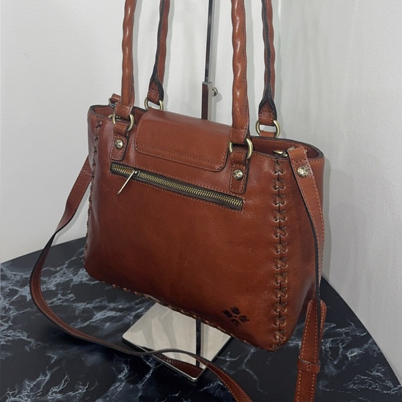 PATRICIA NASH Handbag Rosalia Brown Cognac Leather Shoulder Bag AUTHENTIC - Picture 6 of 11